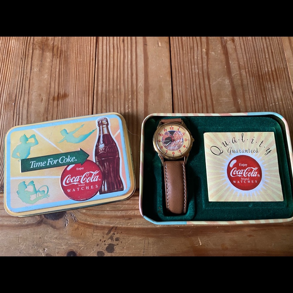 Vintage 1988 Coca-Cola Pilot Wrist Watch